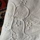 Monogram linen sheet, late 19th century.