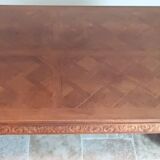 Rocaille table in carved solid oak