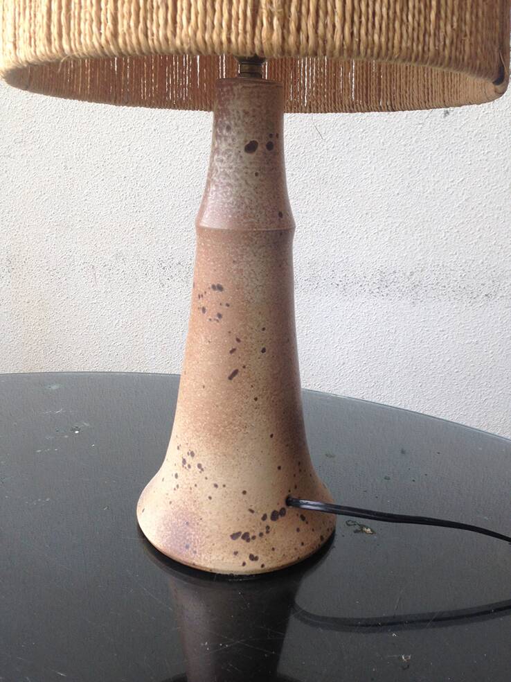 Lamp e, Stoneware 1950 La Borne Ceramic