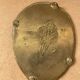 Antique art nouveau mirror face a main gilded bronze vintage flower decor