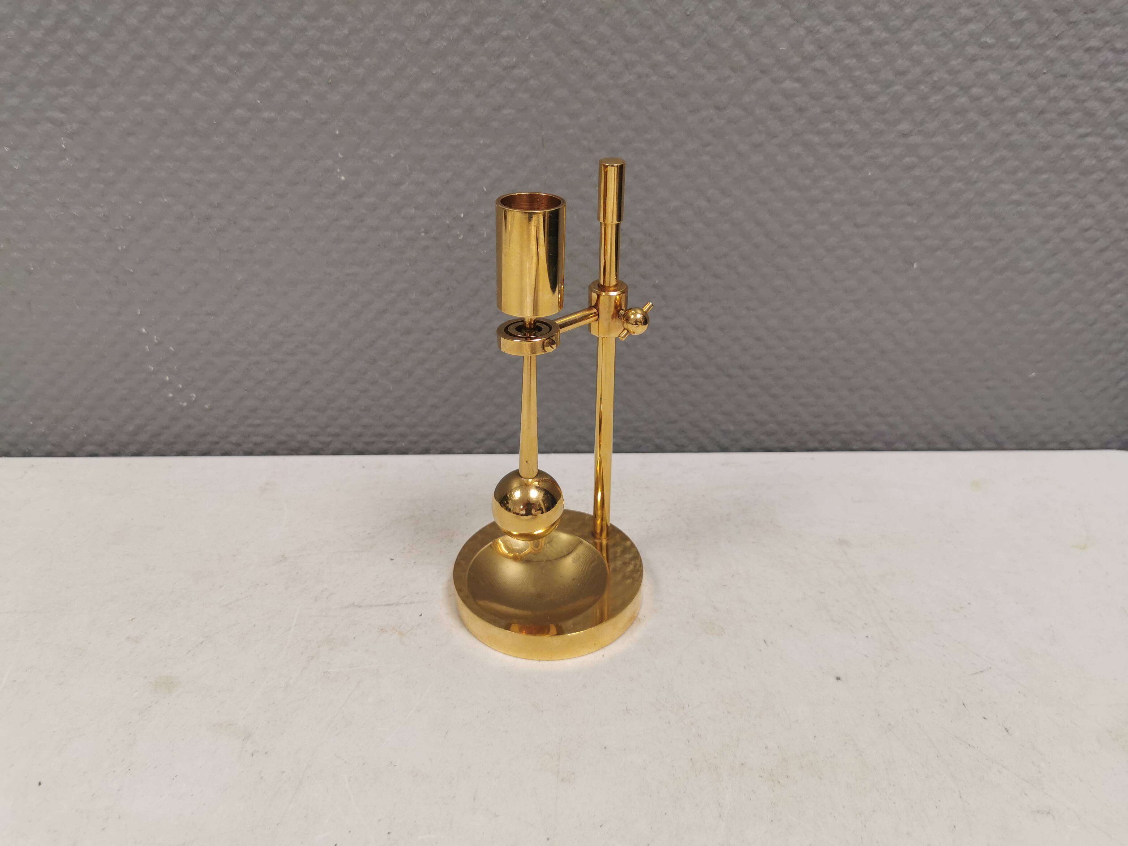 Bougeoir en laiton ajustable danois par Poul Kralund des années 1950-60.