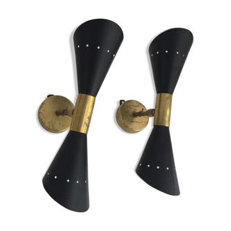 Pair of wall lamps 1960