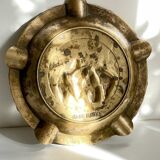 Large Vintage Solid Brass Ashtray