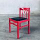 Mid-Century Modern Design Red Dining Chair Set, Belgium, 1960s, Set of 6