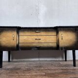 Enfilade look scandinave 1960 vintage bi couleur - vintage - pieds fuseaux