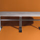 Dining table with oval Carrara marble top