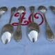Ensemble de 6 cuillères à soupe plaquées argent Ercuis 84, France, style Art Nouveau| Louis XV
