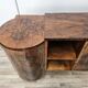 Art Deco sideboard in root walnut and fog with an aluminium base, 1940.