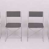 Nuova X-Line Chairs by Niels Jørgen Haugesen for Hybodan AS, Denmark 1970s