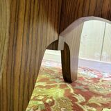 Scandinavian style coffee table in marble and zebrawood