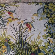 Large Aubusson tapestry "Verdure with birds" signed