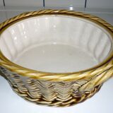 Sarreguemine ceramic cake dish imitating braided basket