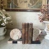 asymmetrical marble Art Deco bookends