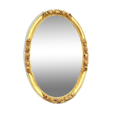 Petit miroir doré ovale vintage 25x32cm