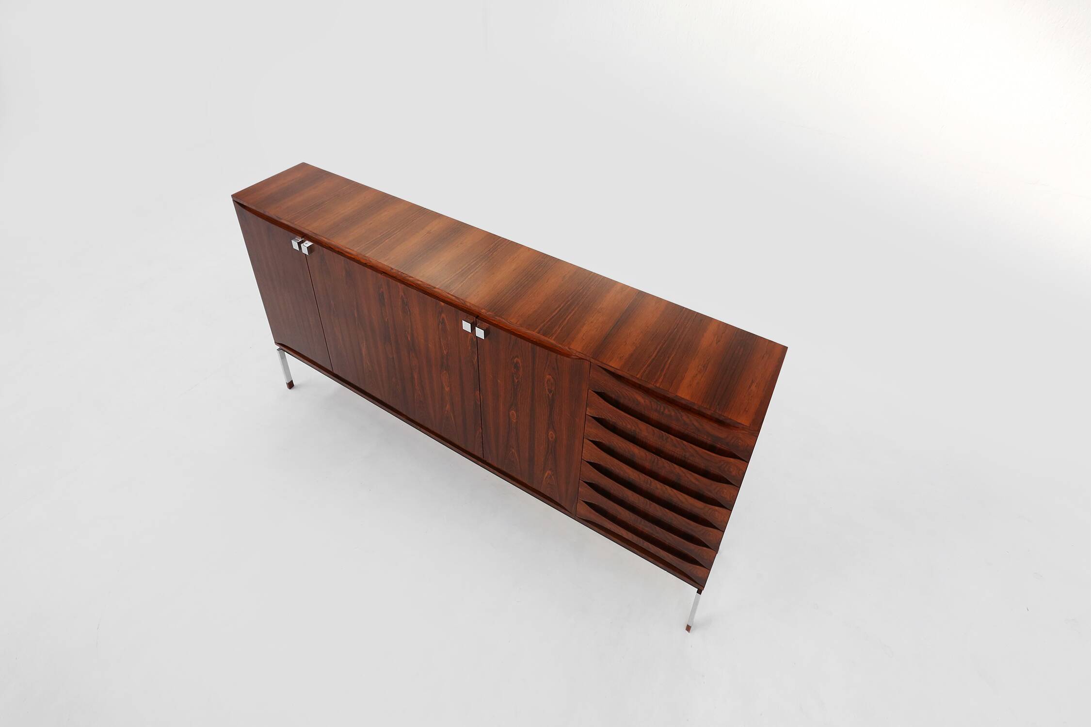 Belgian Mid-Century rosewood highboard 1960