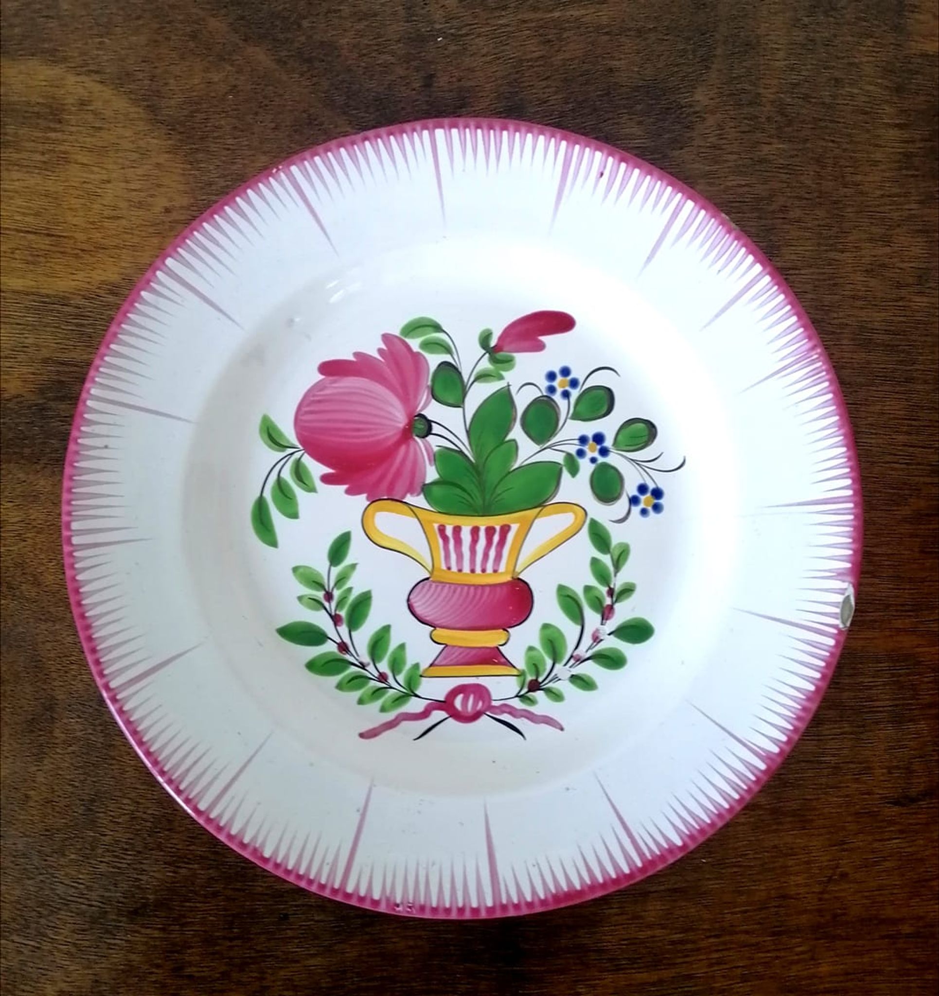 Paire d'assiettes faïence Les Islettes XIXème siècle