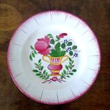 Pair of earthenware plates Les Islettes XIXth century