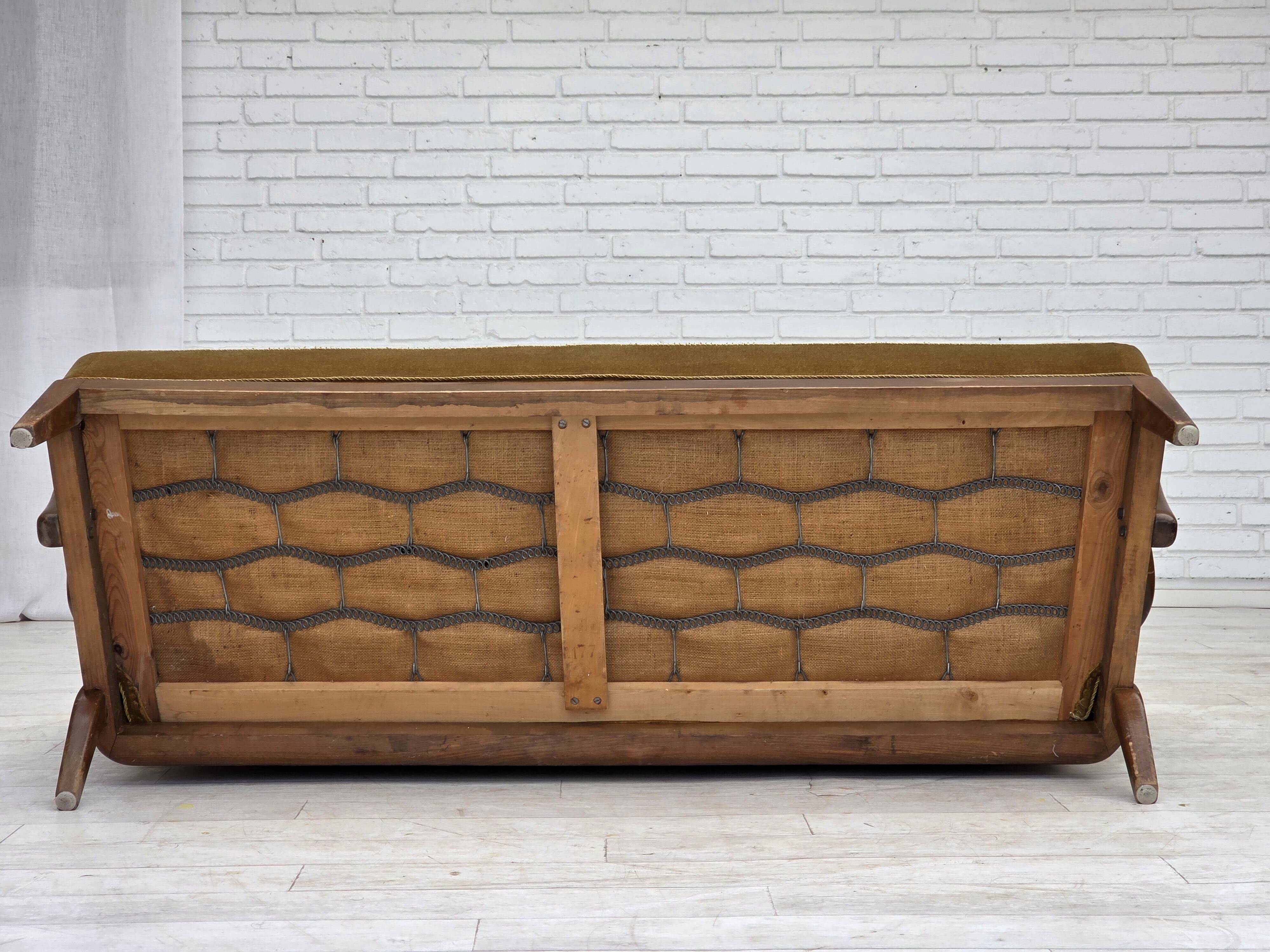 1960s, Danish design by Alfred Christensen, 2-seater sofa, furniture velour