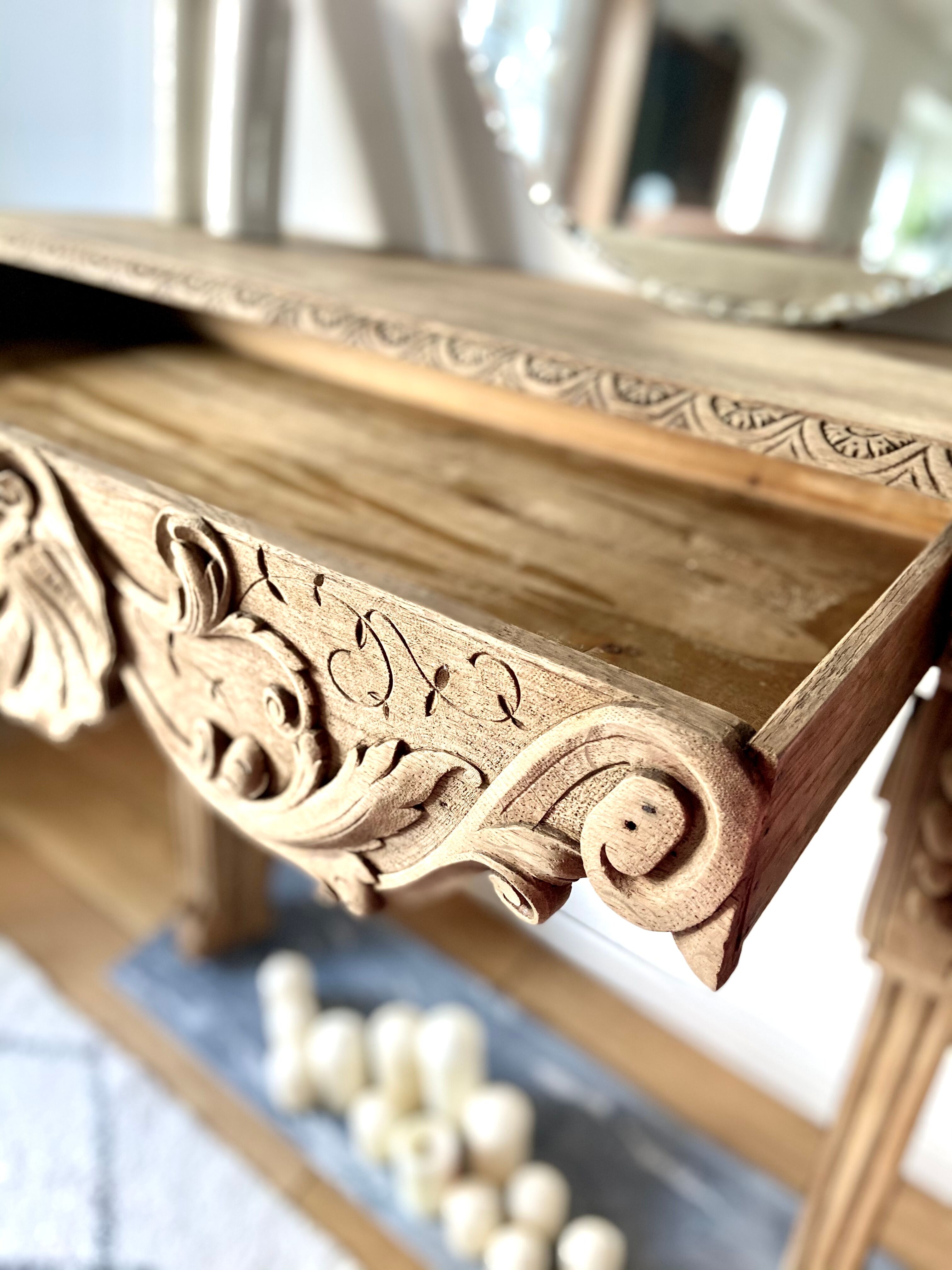 Oak fireplace mantle XIX