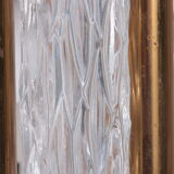 Vintage crystal ice glass round chandelier by Kaiser Leuchten, 60s