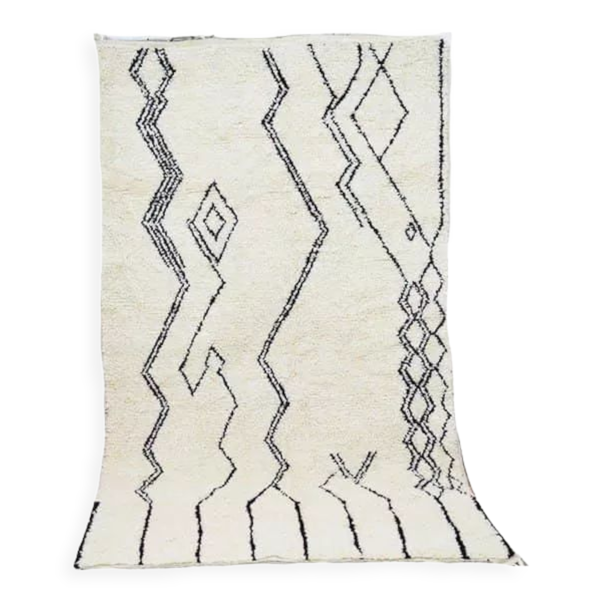 Moroccan carpet white 266x157cm
