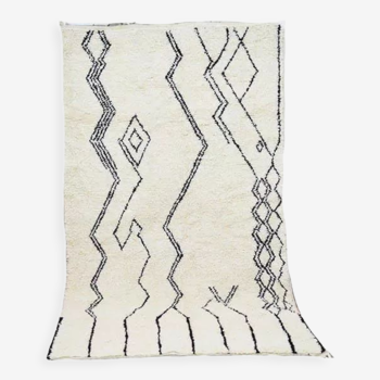 Tapis marocain blanc 266x157cm