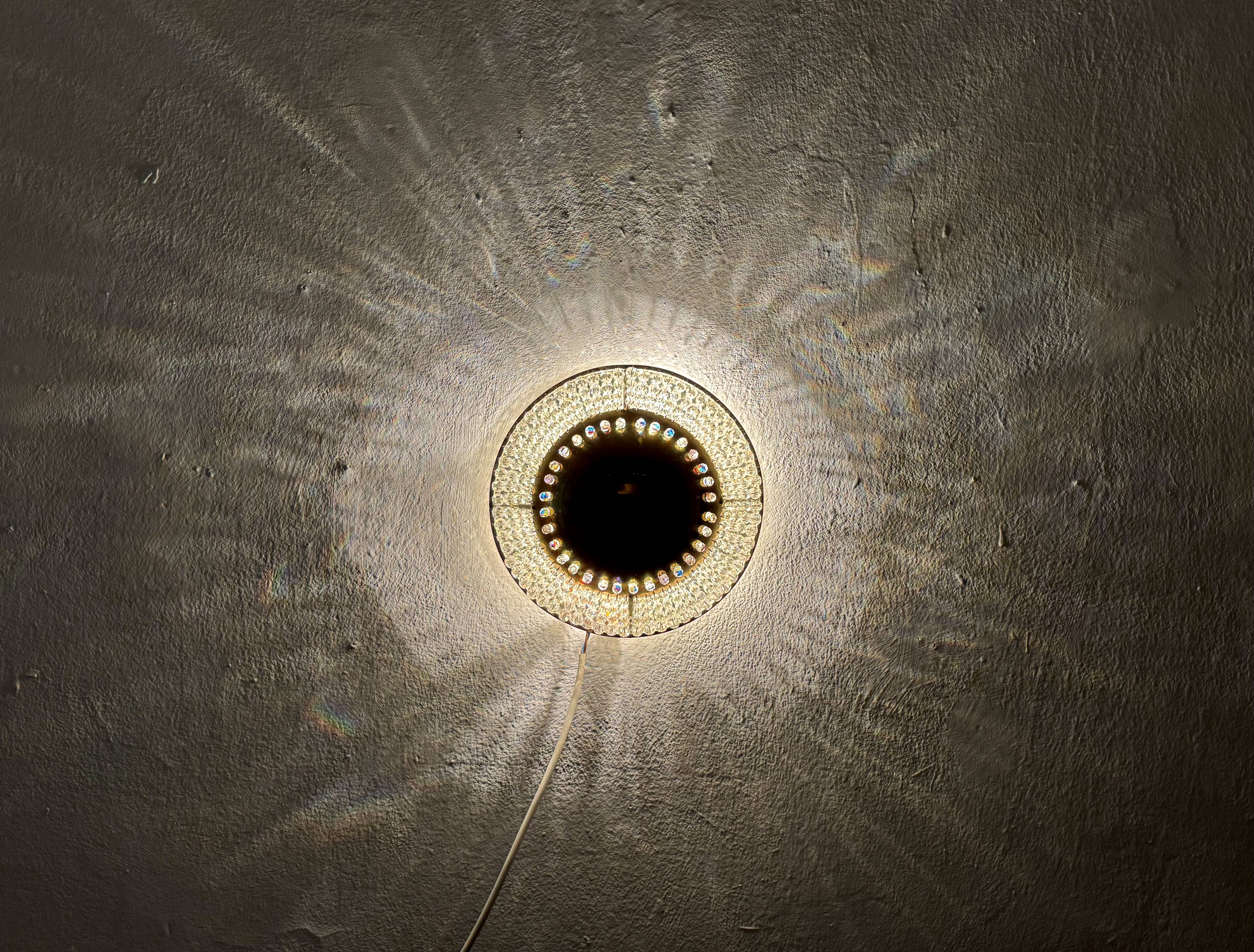 Crystal Glass Wall Lamp or Flush Light