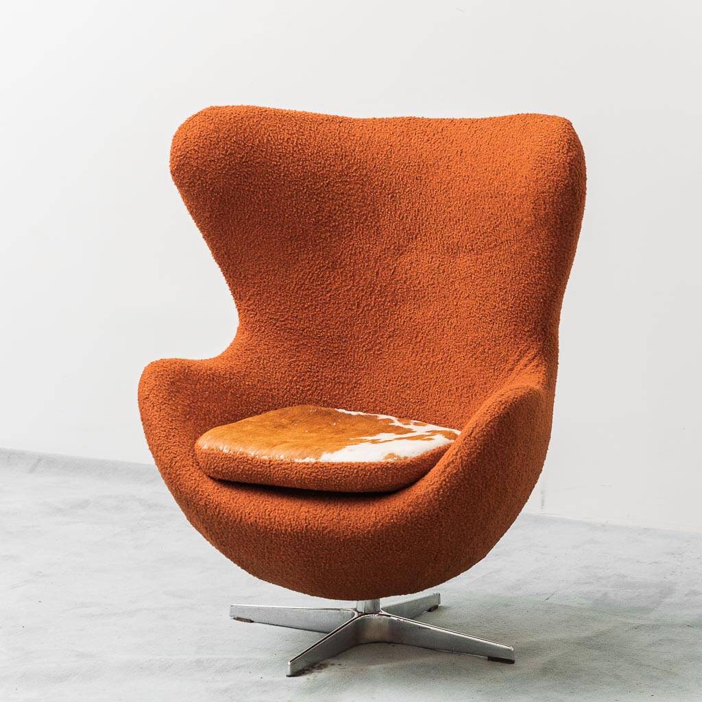 Poltrona en bouclé anni '70 vintage modernariato