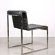 Vintage Bauhaus Chair in Black Leatherette and Chrome