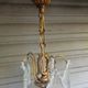 Antique gilded bronze and crystal chandelier with 5 lights / working condition l. gau?