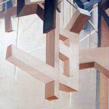 Alix Dufaux - Abstract Geometric painting 1967
