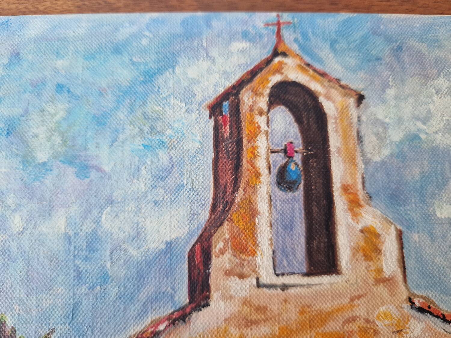 Vintage Provençal painting on canvas