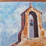 Vintage Provençal painting on canvas