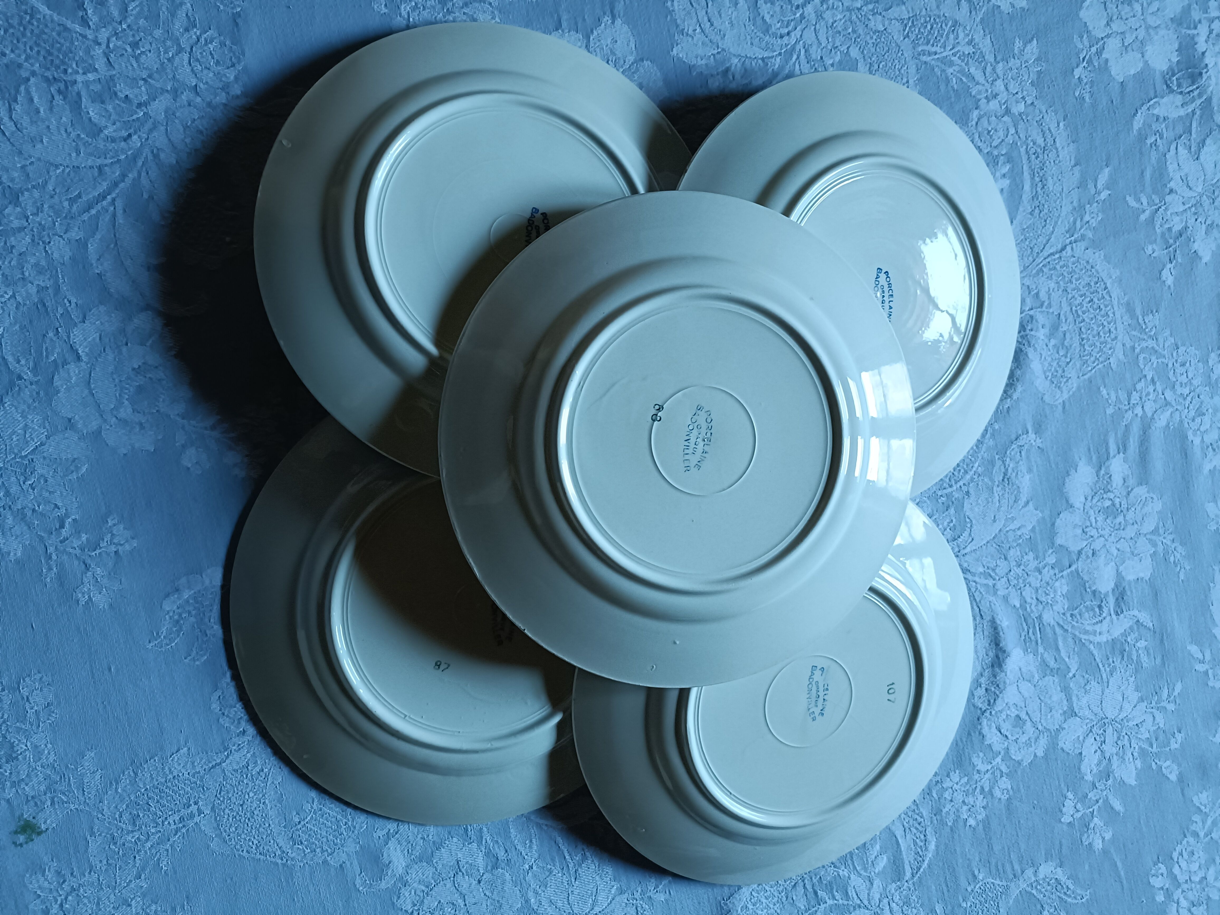 Set of 5 Badonvillers plates