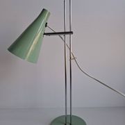 Josef Hůrka for Lidokov Midcentury Modern Table Lamp in Green Metal