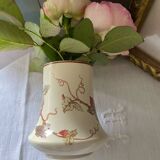 Petit vase en faïence polychrome KG Lunéville ancien