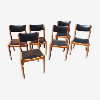 Lot of 6 Scandinavian chairs