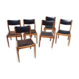 Lot of 6 Scandinavian chairs