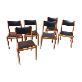 Lot of 6 Scandinavian chairs