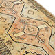 Persian Cream Tribal Runner Rug Handwoven Long Wool Carpet- 130x285cm