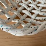 Set of 2 woven ceramic baskets