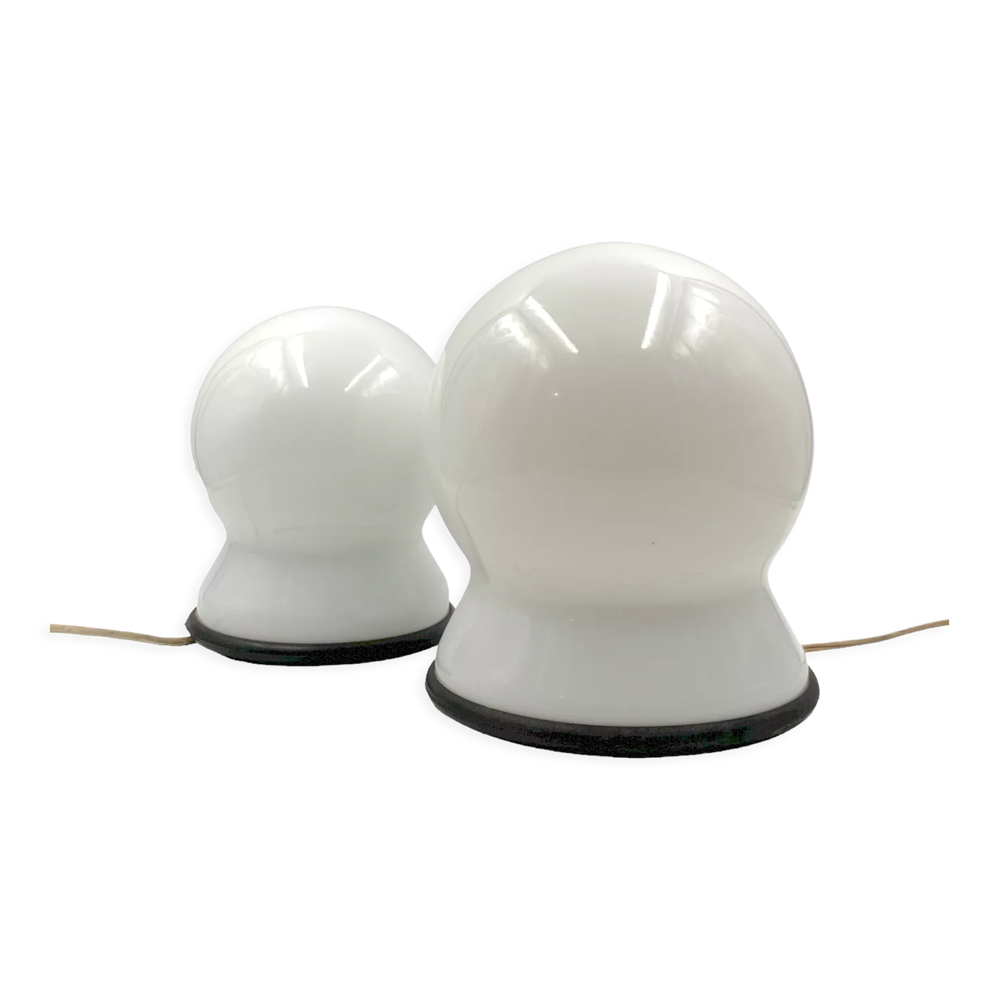 Sergio Asti, Set of 2 "Scafandro" Table Lamps, Candle, Italy 1970s
