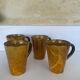 4 tasses à café mugs en céramique émaillée Vallauris a.e gitma