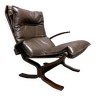 Leather armchair "Scandinavian design" 1950.