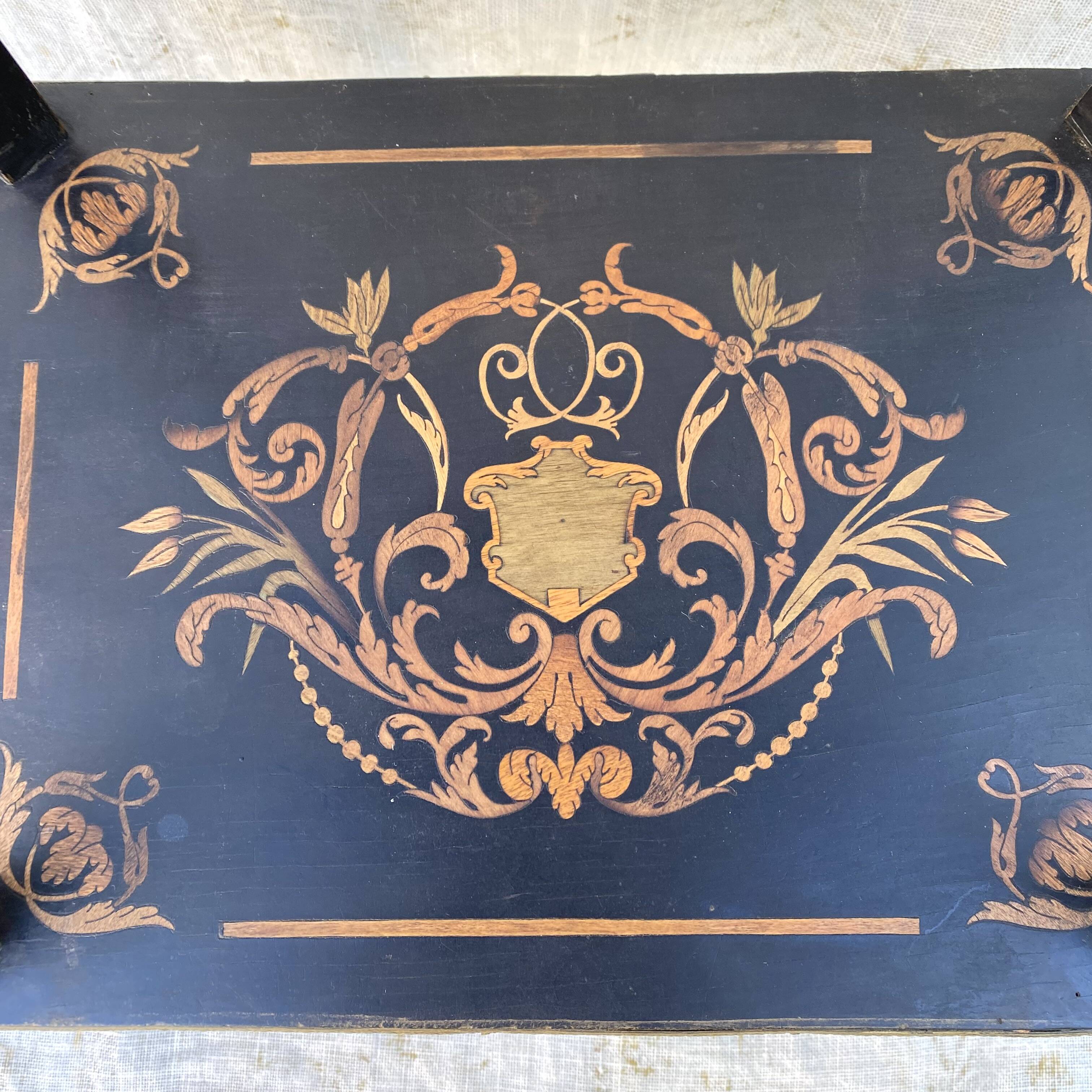 Side table, Napoleon III side table, marquetry