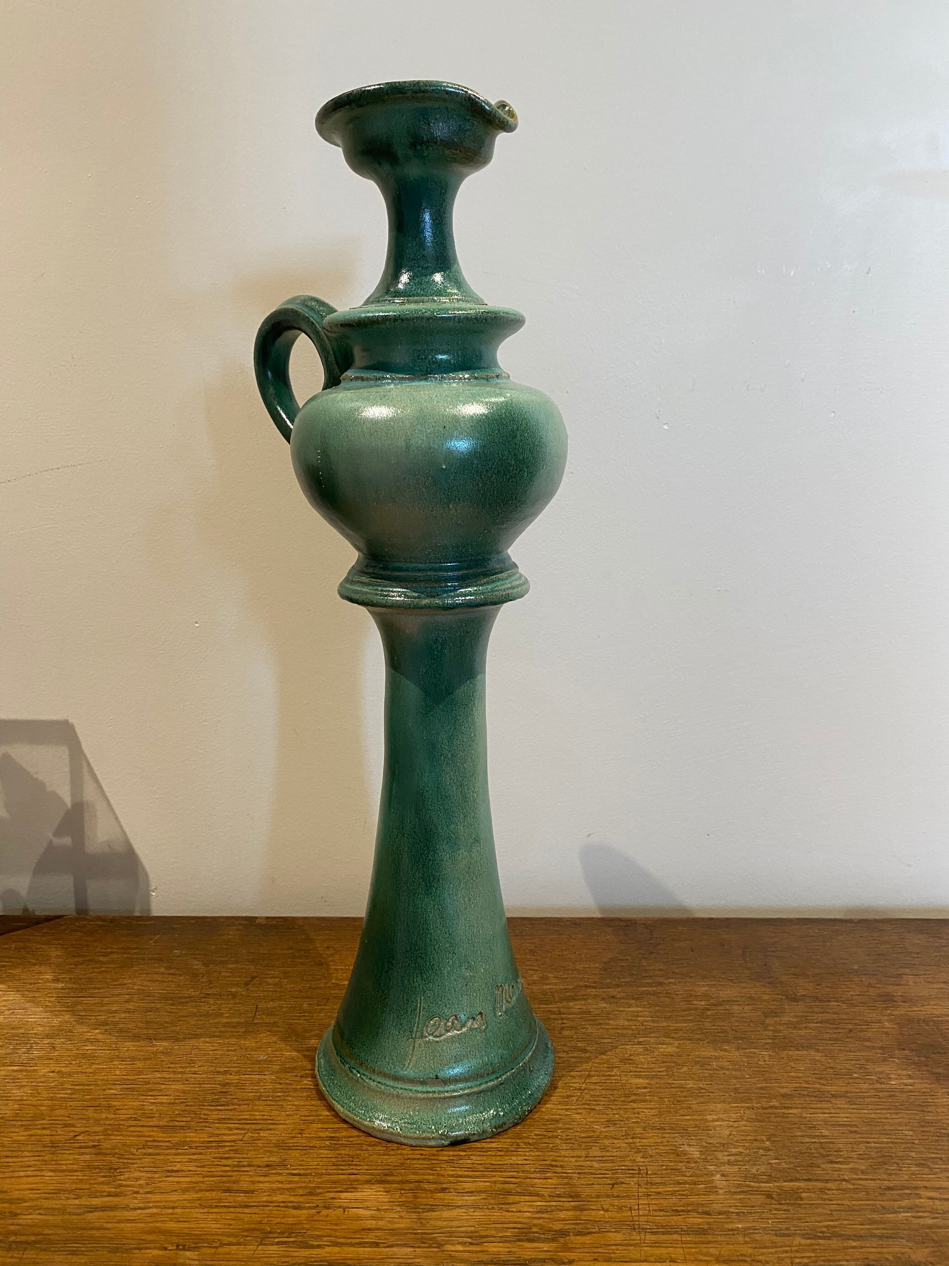 Large ceramic pitcher Jean Marais