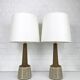 Pair of ceramic table lamps by Esben Klint, Palshus, Denmark, 1960.
