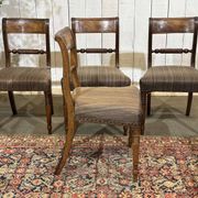 Série de 4 chaises + 2 fauteuils anglais en acajou fin XIXème