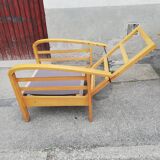 Pair of armchairs year 50 adjustable back