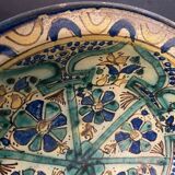 Large Dish Fez Morocco 19th 19th polychrome earthenware 35.3 cm